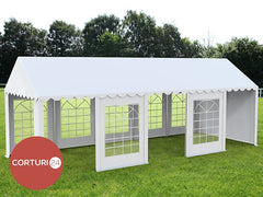3x12 m ECONOMY Event Tent, white PVC 500 gr/m2