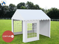 3x3 m ECONOMY Events Tent, white fireproof PVC 500 gr/m2