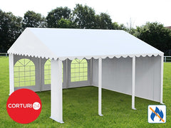 3x6 m PROFESSIONAL Events Tent, white fireproof PVC
