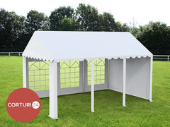 4x6 m ECONOMY Event Tent, white PVC 500 gr/m2