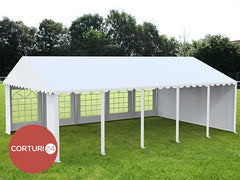 5x10 m ECONOMY Event Tent, white PVC 500 gr/m2