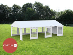 5x12 m ECONOMY Event Tent, white PVC 500 gr/m2