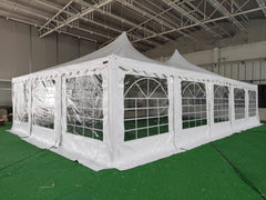 6x10 m Pagoda ECONOMY PVC 500, white