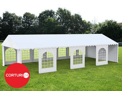 6x14 m Event Tent PROFESSIONAL XXL, white flame retardant PVC