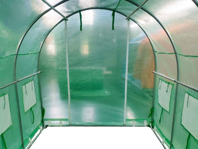 2x2 m Greenhouse Polytunnel 4 sqm, galvanized pipe