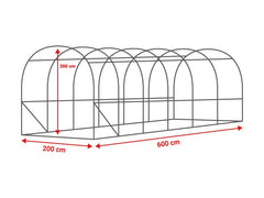 2x6 m Solargarten 6 qm, verzinktes Rohr 