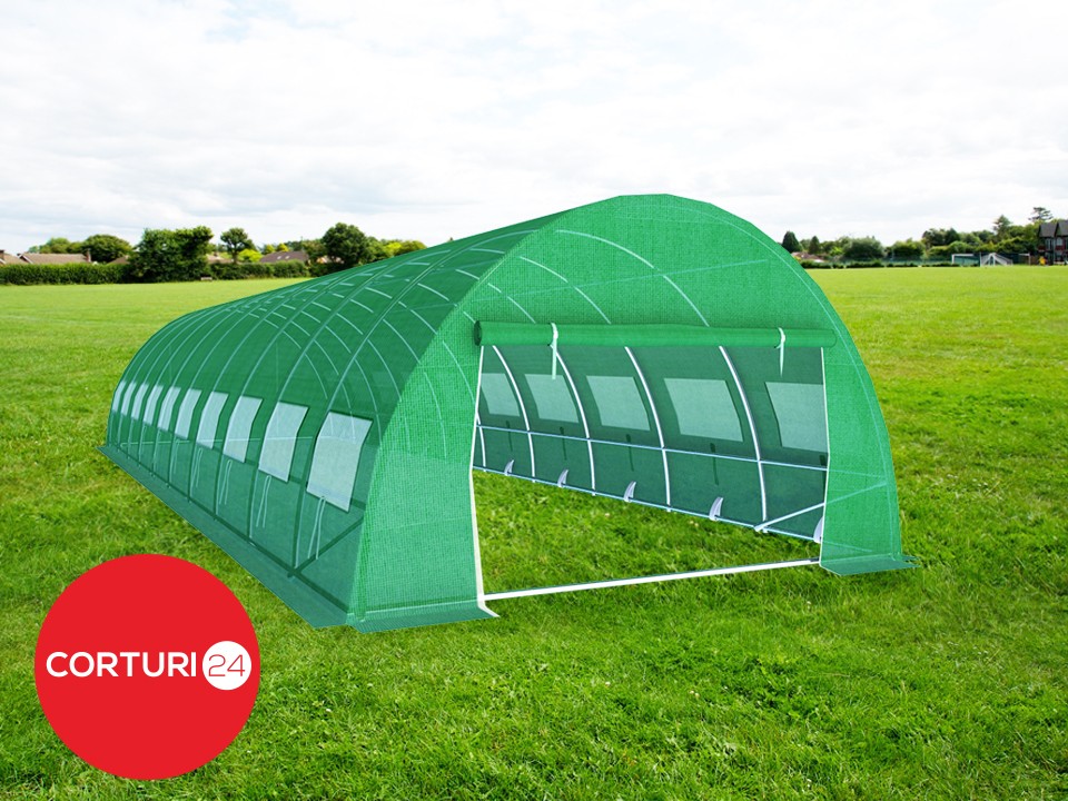 3x10 m Greenhouse Polytunnel 30 sqm, galvanized pipe | Solarii | Solarii | Corturi24