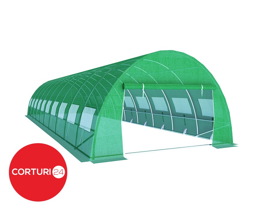 3x10 m Greenhouse Polytunnel 30 sqm, galvanized pipe