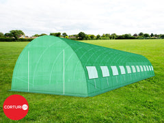 3x12 m Greenhouse Polytunnel 36 sqm, galvanized pipe