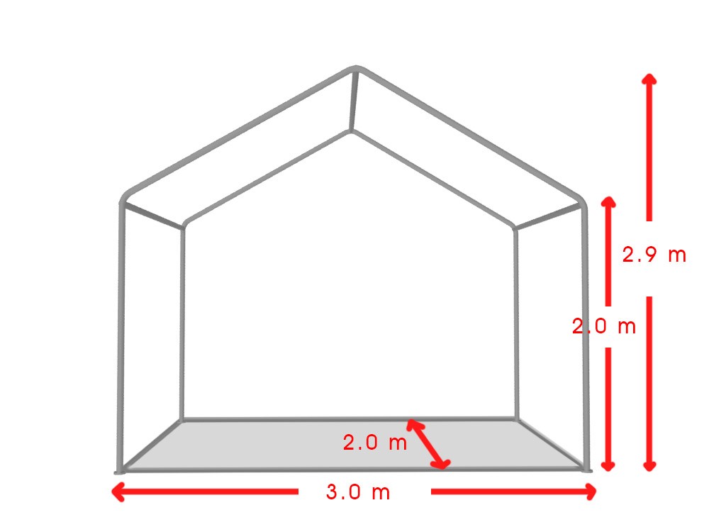 3x2 m ECONOMY Event Tent, white PVC