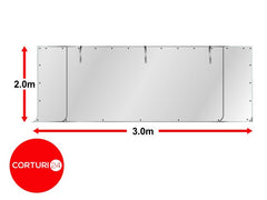 3x2 m Front wall - PVC 500 g/m2, white | Prelate frontale | Prelate frontale, Produse | Corturi24