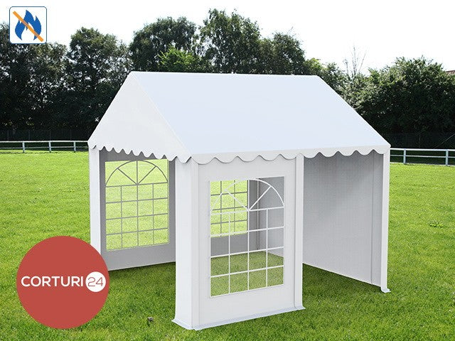 3x3 m ECONOMY Events Tent, white fireproof PVC