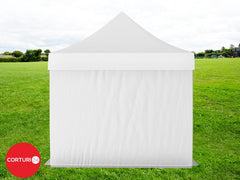 3x3 m Pavilion Professional Aluminum 50 mm, without windows, PVC 620 gr /m2, white, fireproof