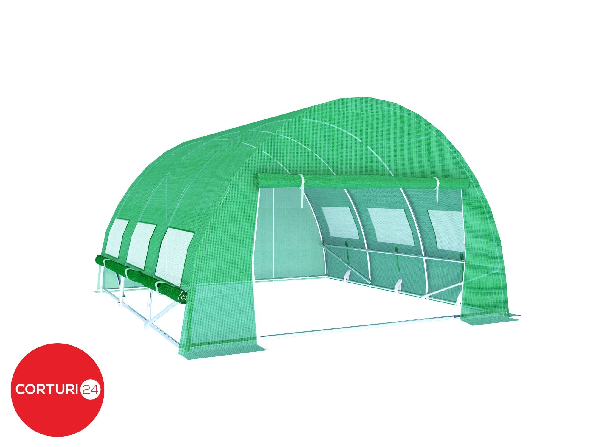 3x3 m Greenhouse Polytunnel 9 sqm, galvanized pipe