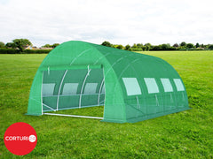 3x4 m Greenhouse Polytunnel 12 sqm, galvanized pipe