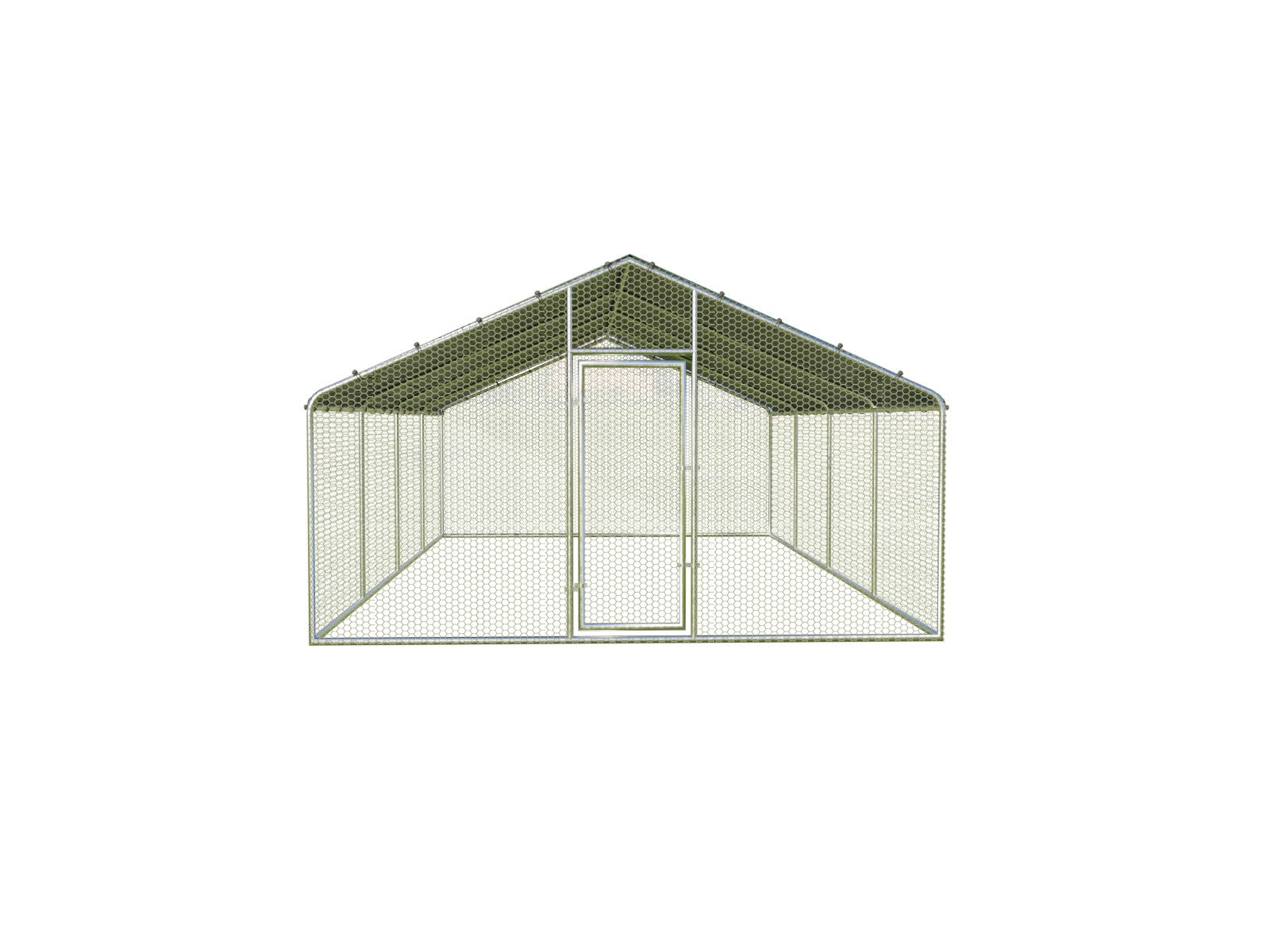 3x8 m Perches / Bird pen made of galvanized steel