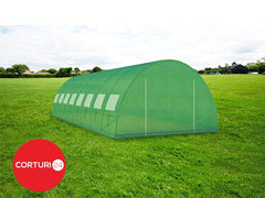 3x8 m Greenhouse Polytunnel 24 sqm, galvanized pipe