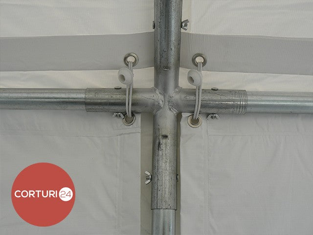 4X10 m Eventzelt PROFESSIONAL XXL, weißes PVC