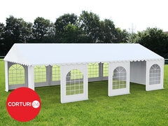 4x12 m PROFESSIONELLES Eventzelt, weißes feuerfestes PVC