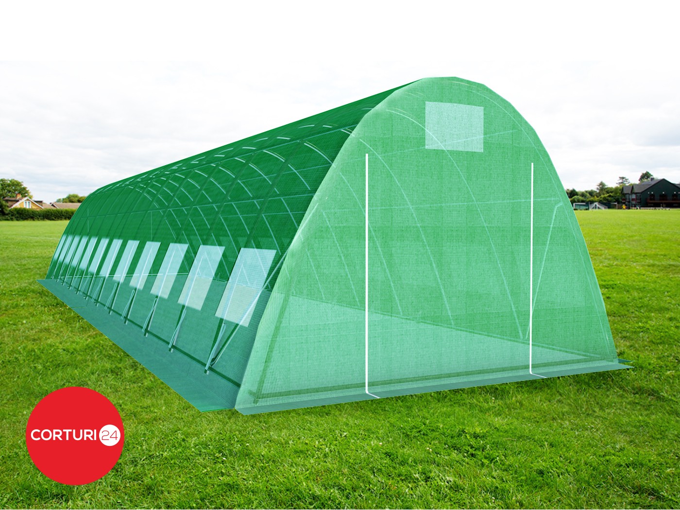 4x12 m Greenhouse Polytunnel 48 sqm, galvanized pipe | Solarii | Solarii | Corturi24