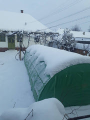 4x16 m Greenhouse Polytunnel 64 sqm, galvanized pipe