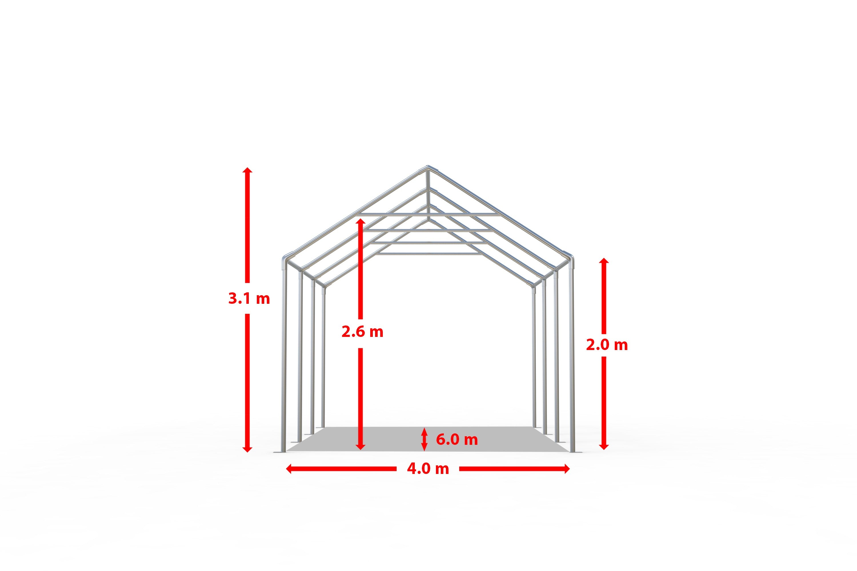 4x6 m PROFESSIONAL Event Tent, white flame retardant PVC