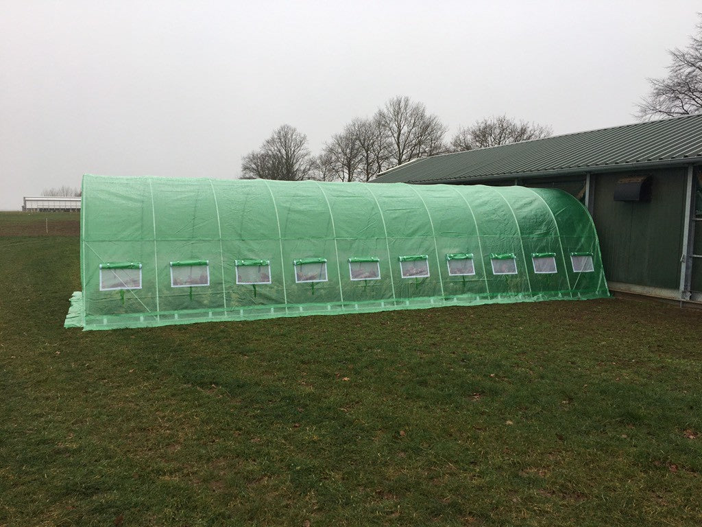 4x7 m Greenhouse Polytunnel 28 sqm, galvanized pipe