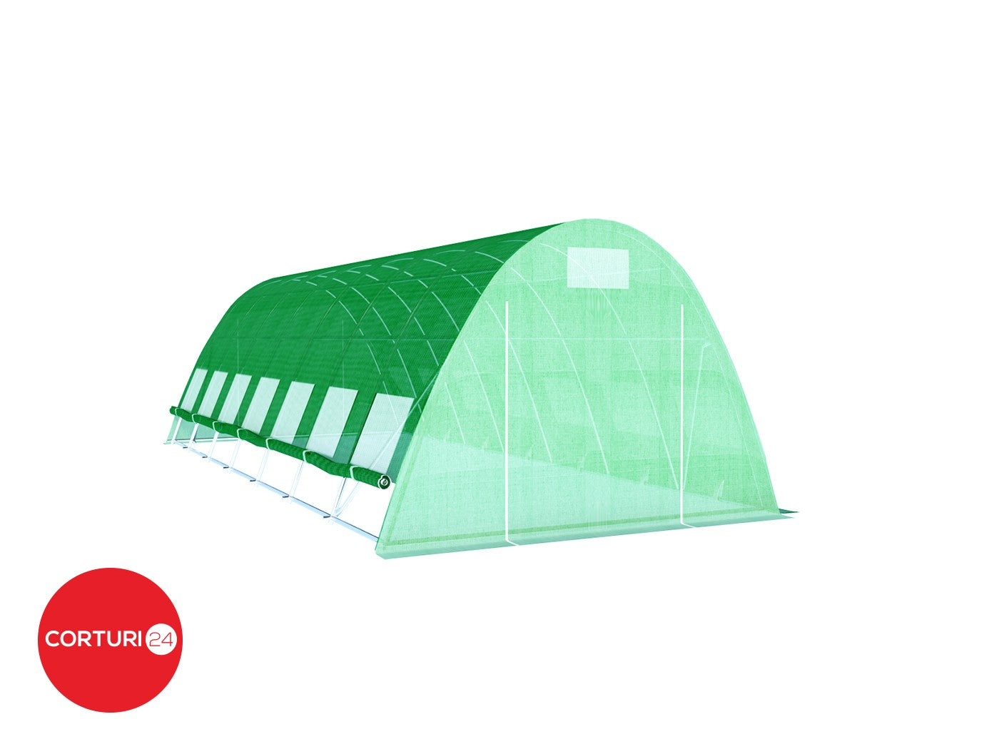 4x7 m Greenhouse Polytunnel 28 sqm, galvanized pipe