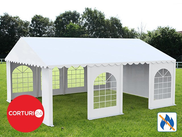 4x8 m PROFESSIONELLES Eventzelt, weißes feuerfestes PVC