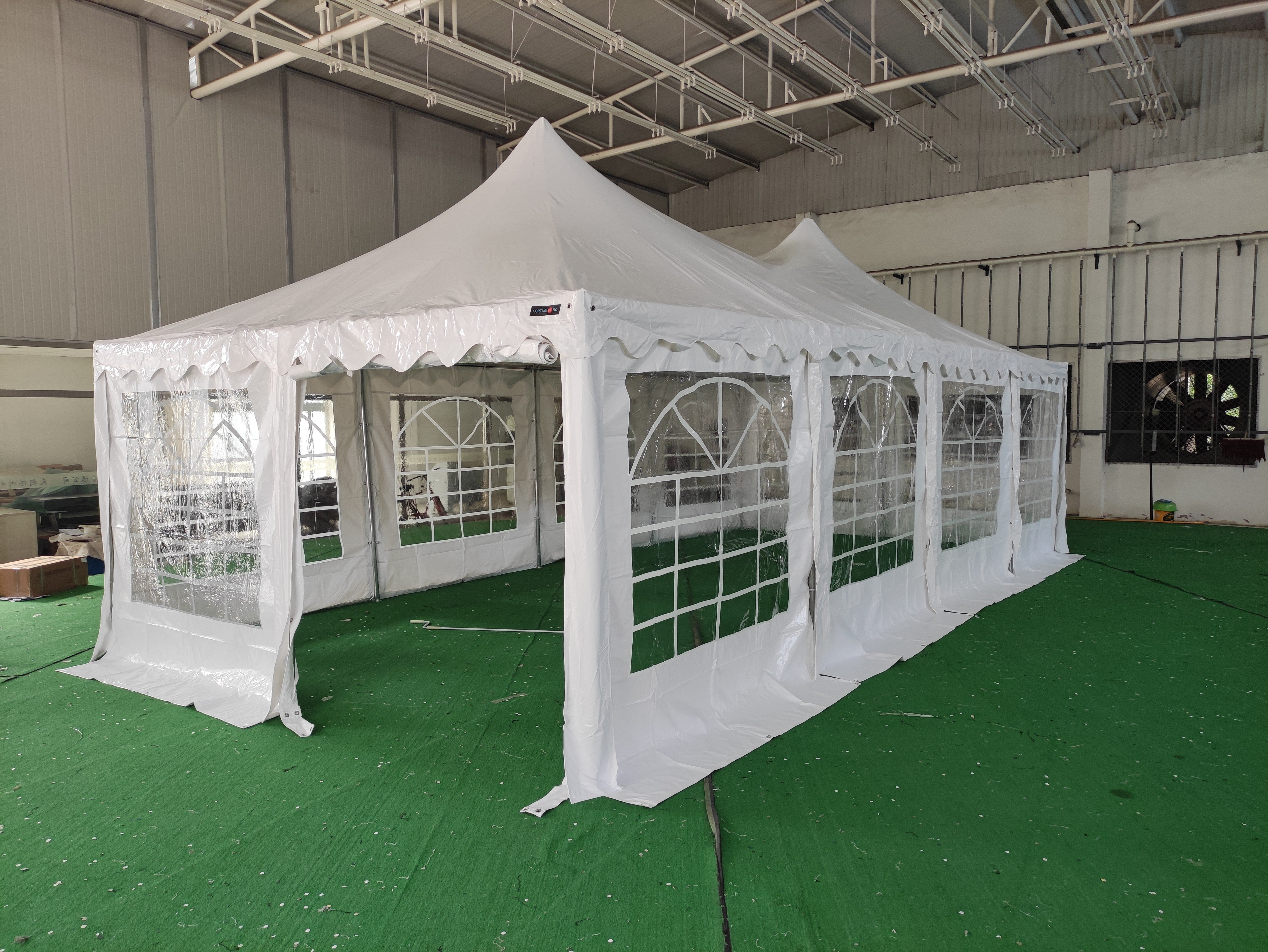 4x8 m Pagode ECONOMY PVC 500, weiß