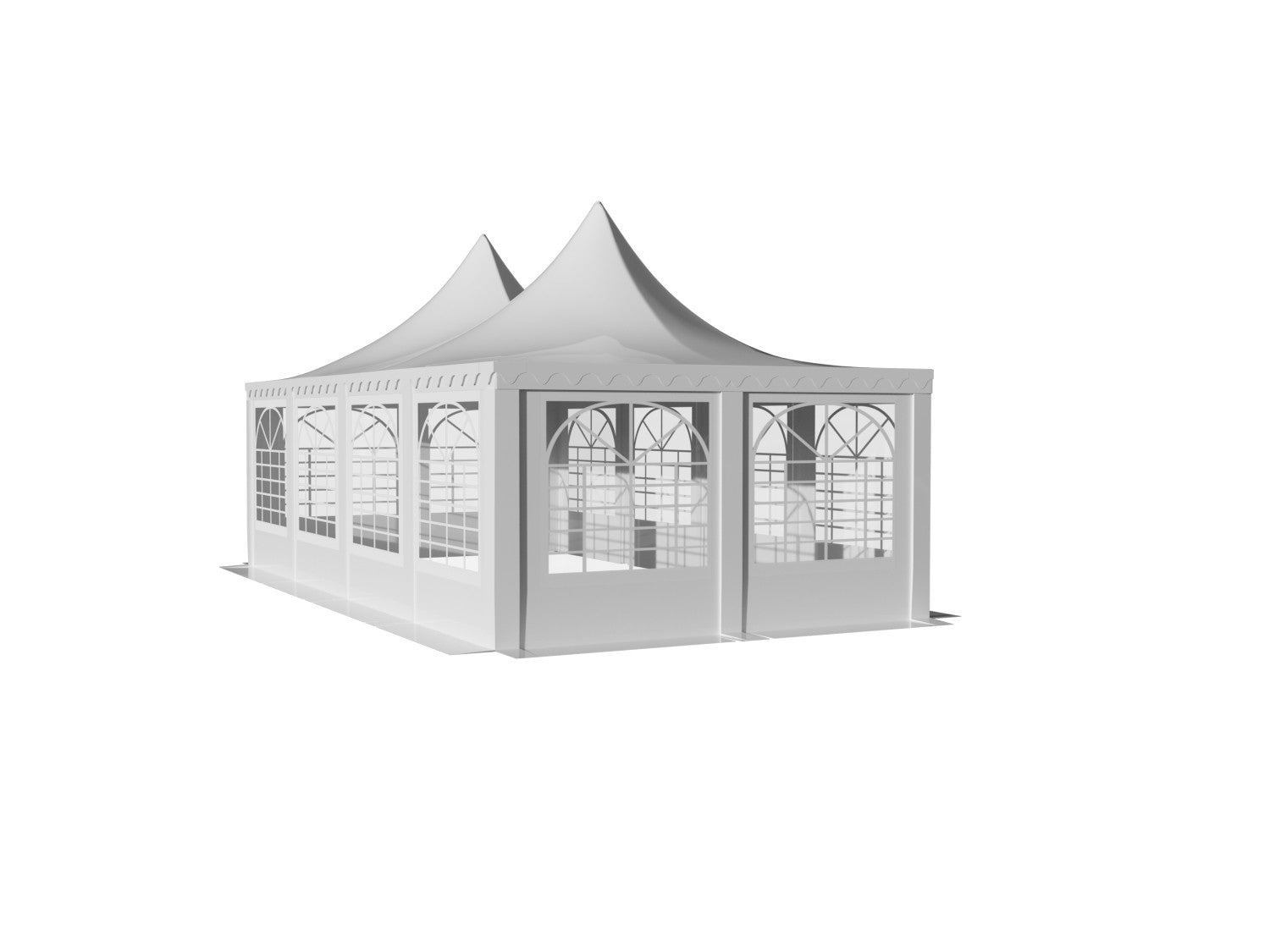 4x8 m Pagoda ECONOMY PVC 500, white