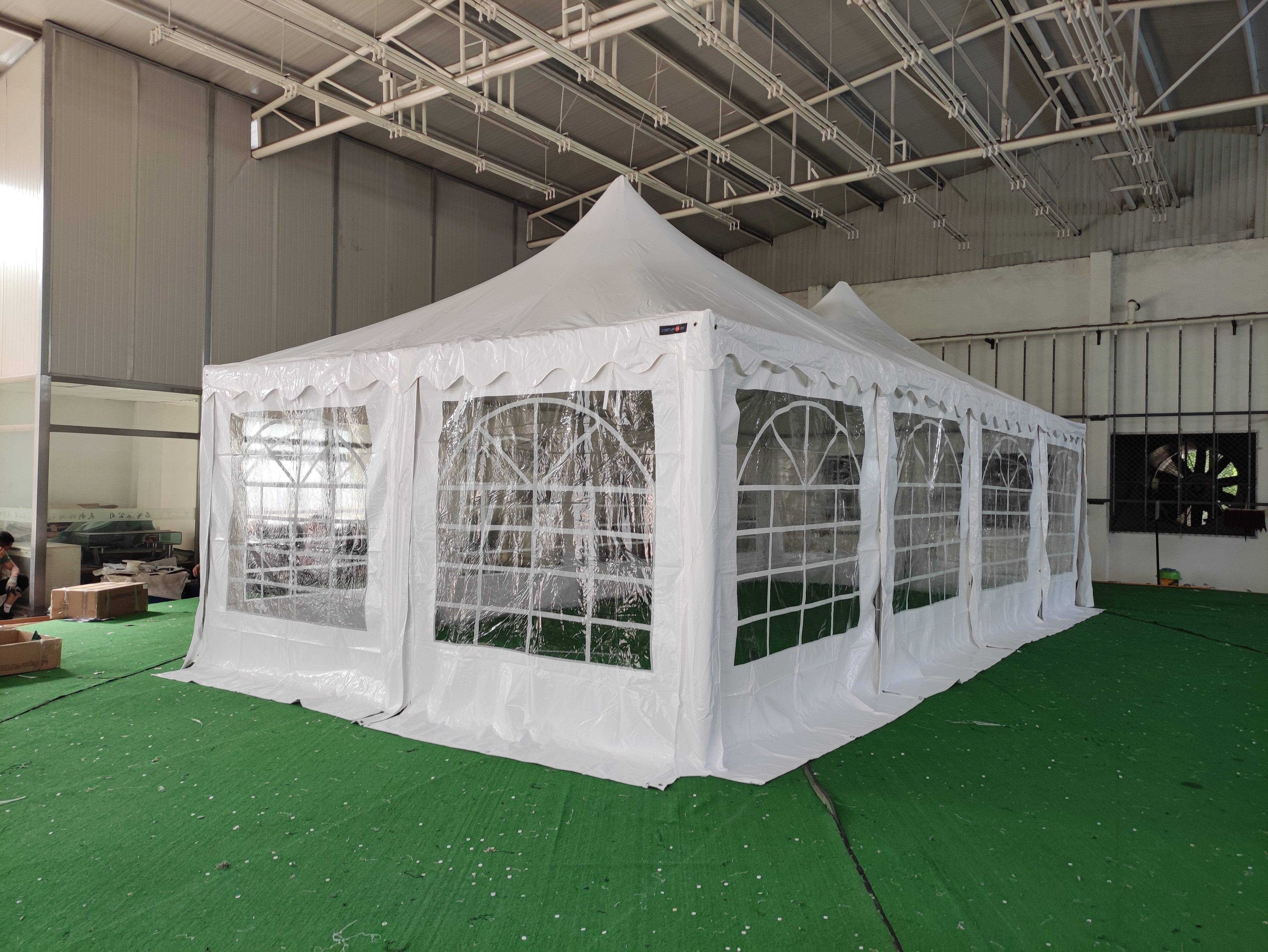 4x8 m Pagode ECONOMY PVC 500, weiß