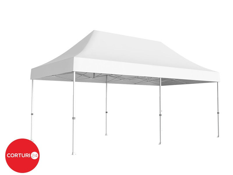 4x8 m Folding pavilion Professional Aluminum 50 mm, without windows, PVC 620 gr /m2, white, fireproof