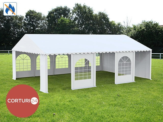 5x10 m Event Tent PROFESSIONAL XXL, white fireproof PVC