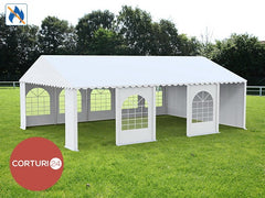 5x10 m Eventzelt PROFESSIONAL XXL, weißes feuerfestes PVC