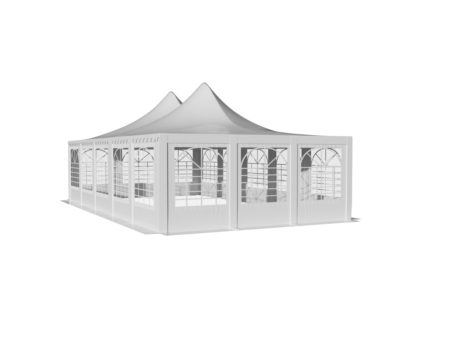 5x10 m Pagoda ECONOMY PVC 500, white