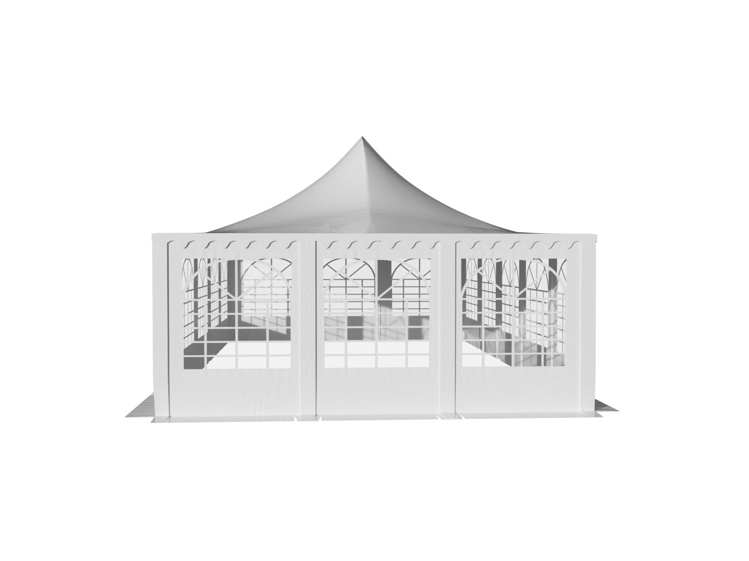 5x10 m Pagoda ECONOMY PVC 500, white