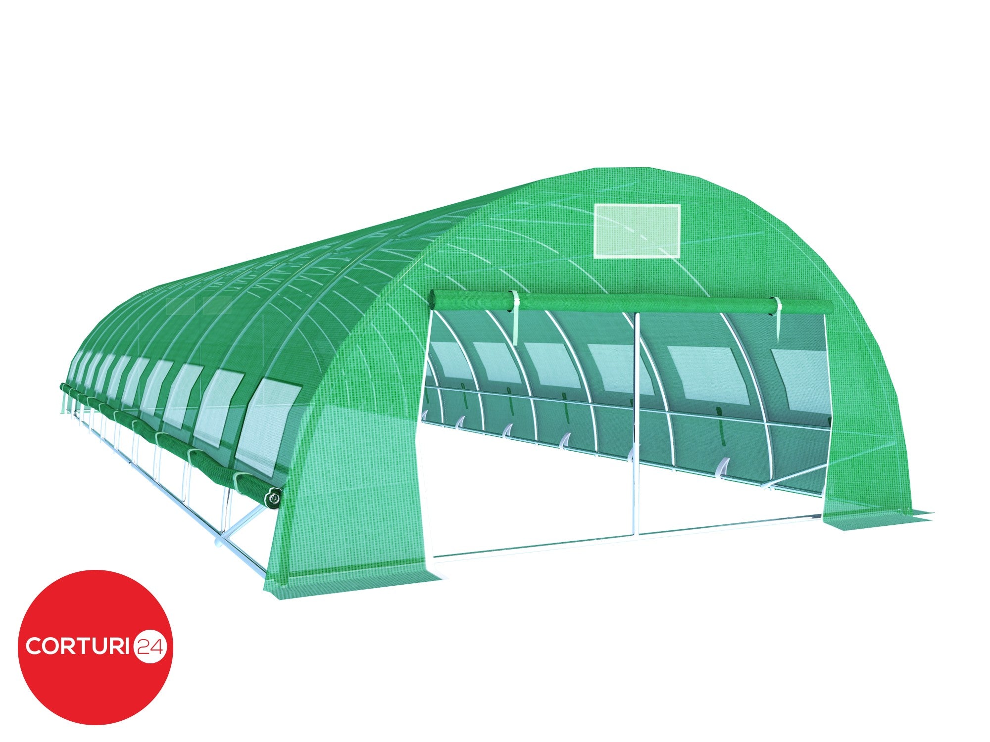 5x10 m Greenhouse Polytunnel 50 sqm, galvanized pipe