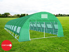 5x10 m Greenhouse Polytunnel 50 sqm, galvanized pipe