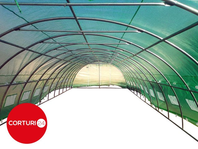 5x10 m Greenhouse Polytunnel 50 sqm, galvanized pipe