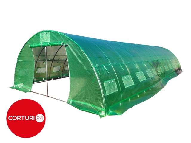 5x10 m Greenhouse Polytunnel 50 sqm, galvanized pipe