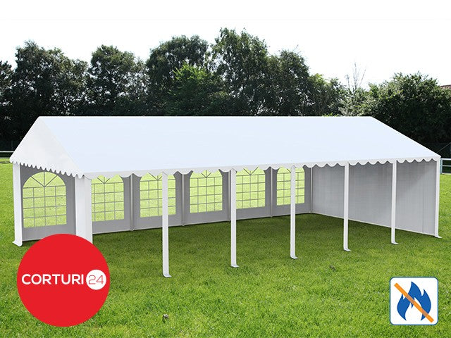 5X12 m Event Tent PROFESSIONAL XXL, white fireproof PVC