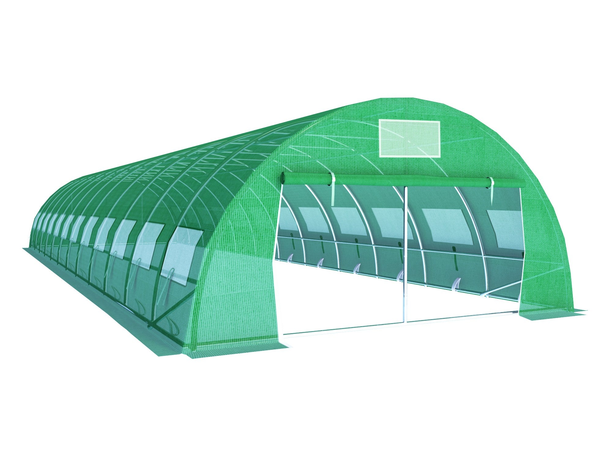 5x12 m Greenhouse Polytunnel 60 sqm, galvanized pipe