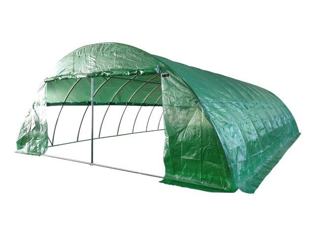 5x12 m Greenhouse Polytunnel 60 sqm, galvanized pipe