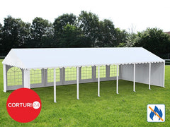 5X14 m Eventzelt PROFESSIONAL XXL, weißes flammhemmendes PVC