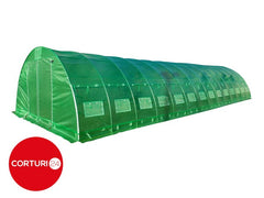 5x14 m Greenhouse Polytunnel 70 sqm, galvanized pipe