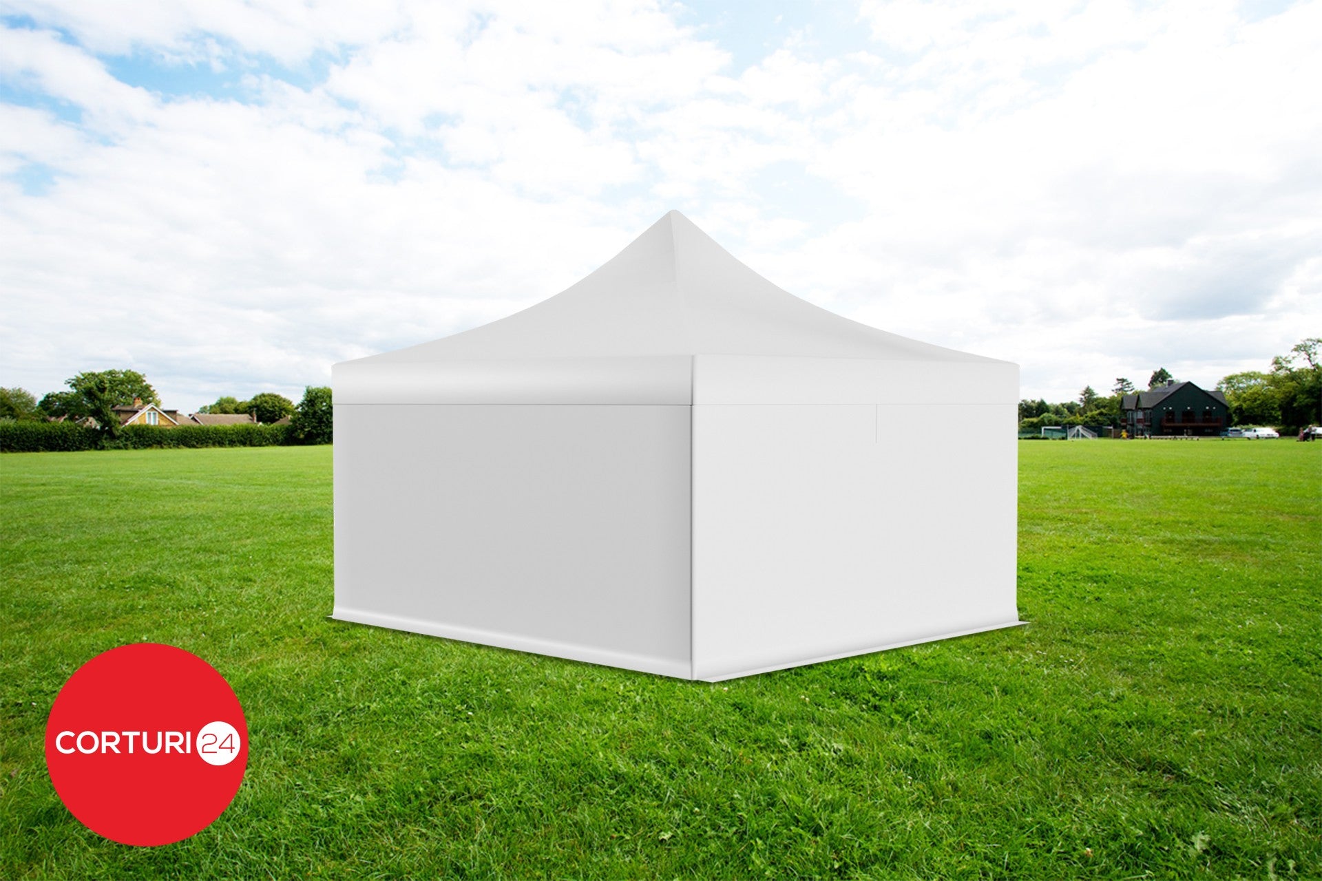 5x5 m Folding pavilion Professional Aluminum 50 mm, without windows, PVC 620 gr /m2, white, fireproof | Pavilioane pliabile | Pavilioane pliabile, Produse | Corturi24