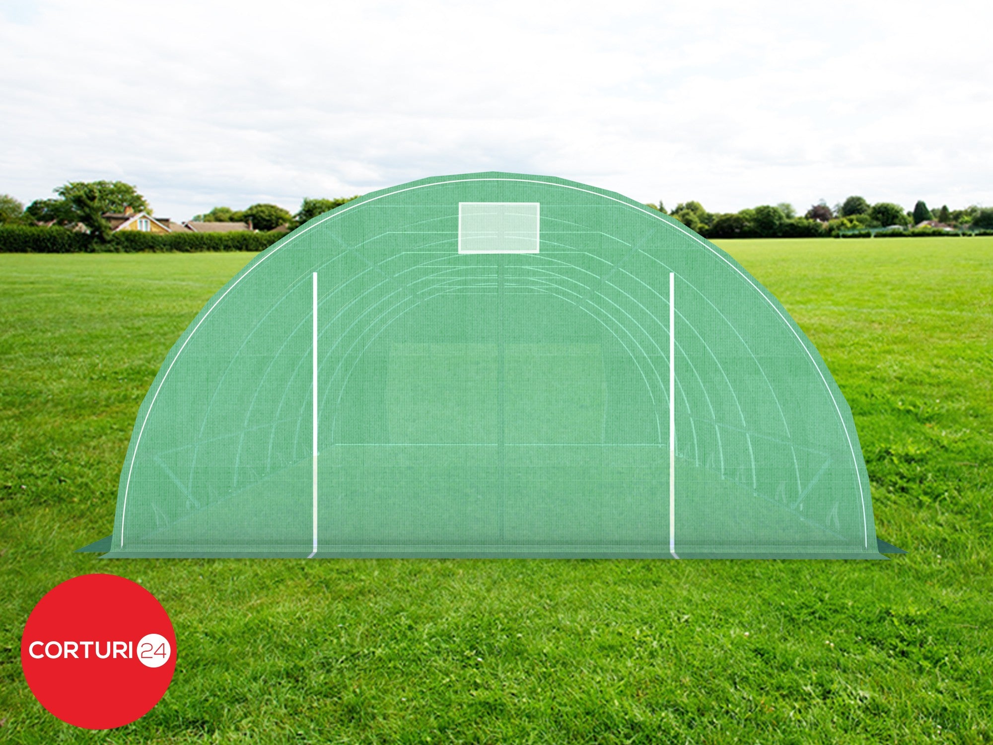 5x6 m Greenhouse Polytunnel 30 sqm, galvanized pipe