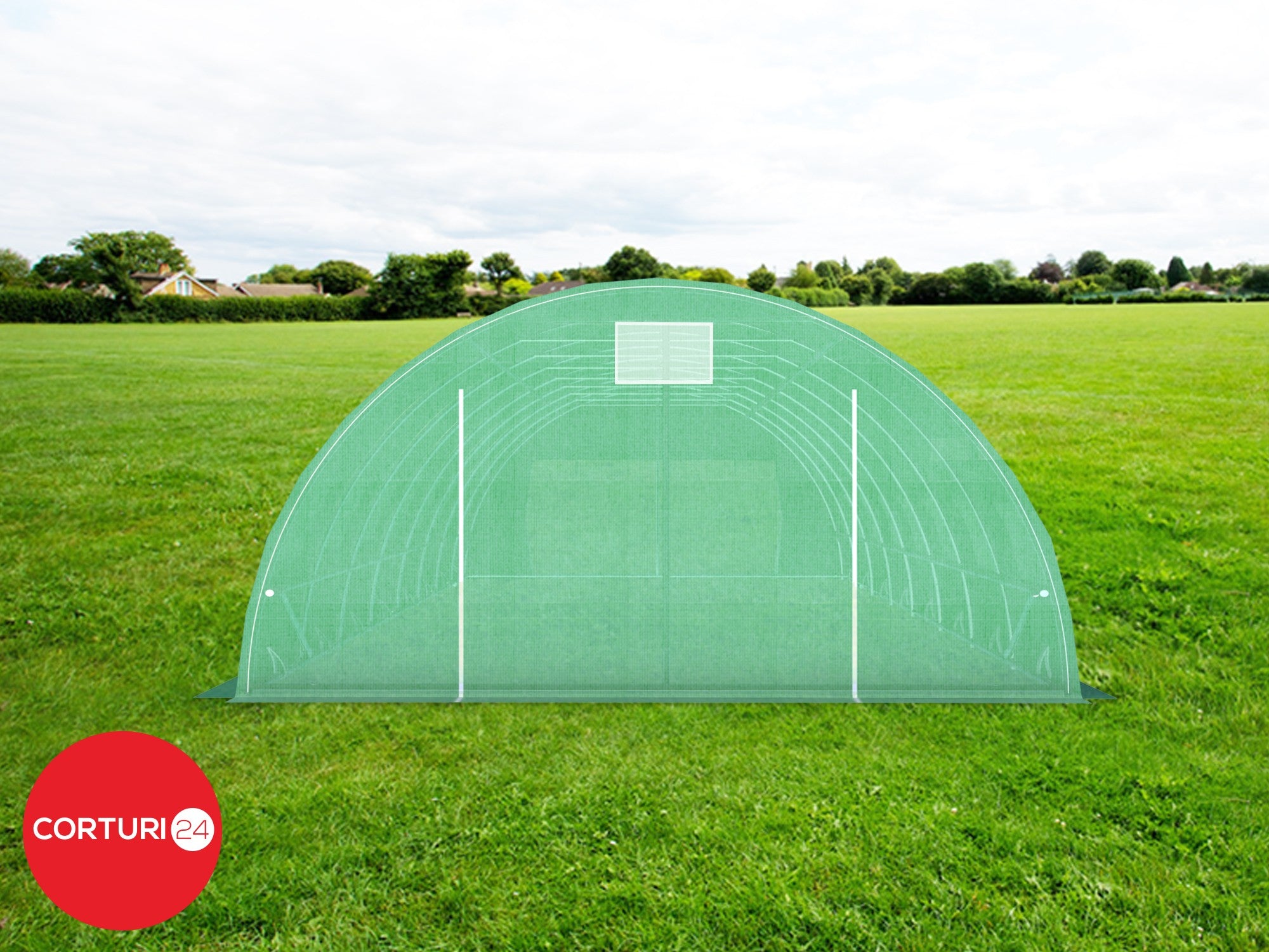 5x8 m Greenhouse Polytunnel 40 sqm, galvanized pipe