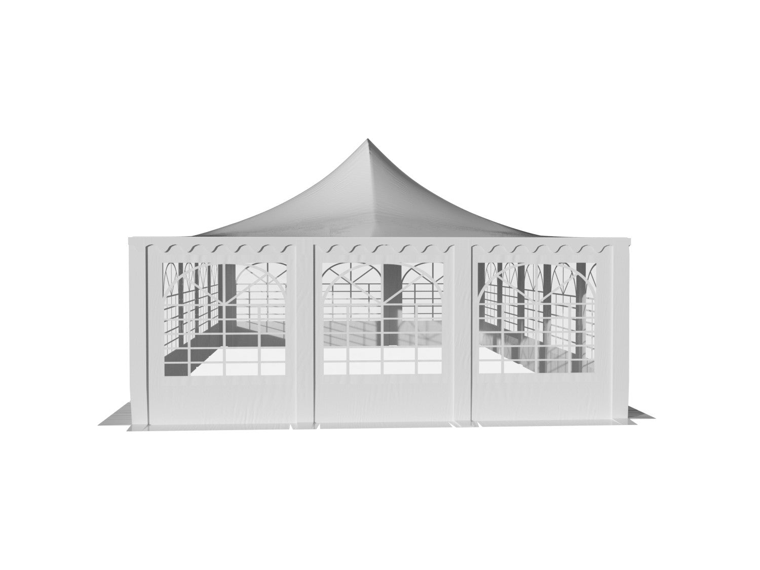 6x10 m Pagode ECONOMY PVC 500, weiß